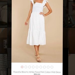 white sundress from red dress, size small (4)